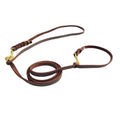 Two big Dog Leash Braided Real Leather Double Leashes P chain Collar Multifunctional Long Short Large Dog Walking Training Lead