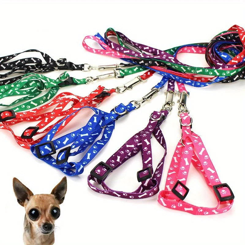 Dog Leash Adjustable Nylon Small Pet Cat Puppy Kitten Rabbit Harness Belt Rope Training Walking Lead Leash Collar