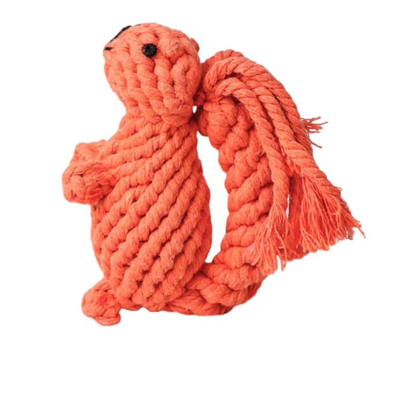 Dog Rope Toy Cartoon Animal Dog Chew Toys for Small Large Dogs Cats Molar Cleaning Teeth Toy Bite Resistance Puppy Pet Supplies