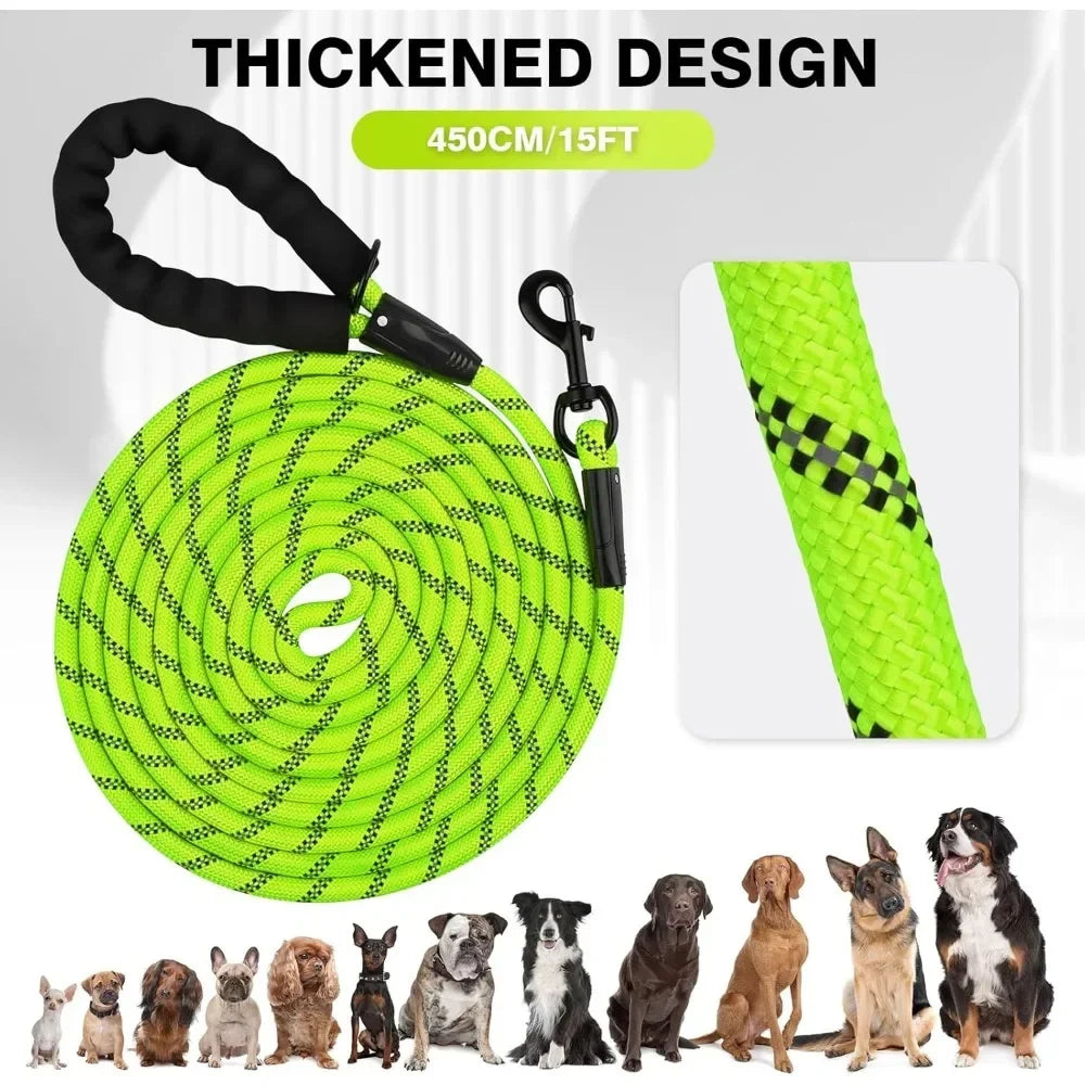2025 Dog Leash -Double Heavy Duty Traction Rope for Strong Dogs - Enhance Safety and Contr with Comfortable Padded Handle Good