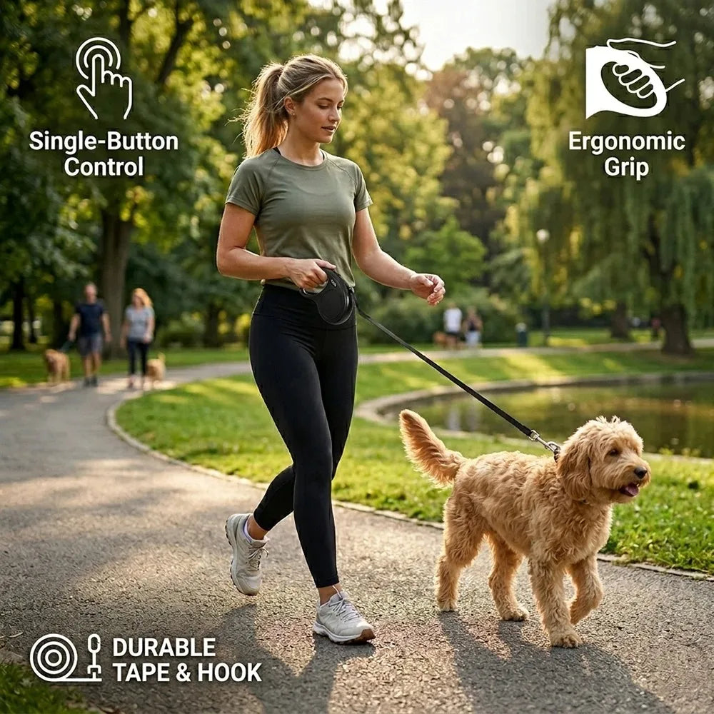 Retractable Dog Leash 3M 5M Strong Pet Lead Automatic Extendable Strap for Small Medium Dogs Accessories Walking Puppy Lead Rope