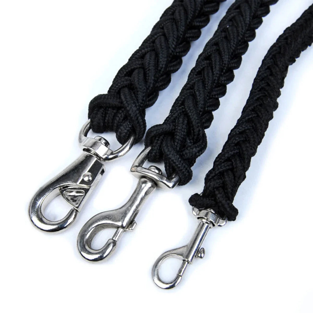 Dog leash for outdoor use. Durable and sturdy. Black design.