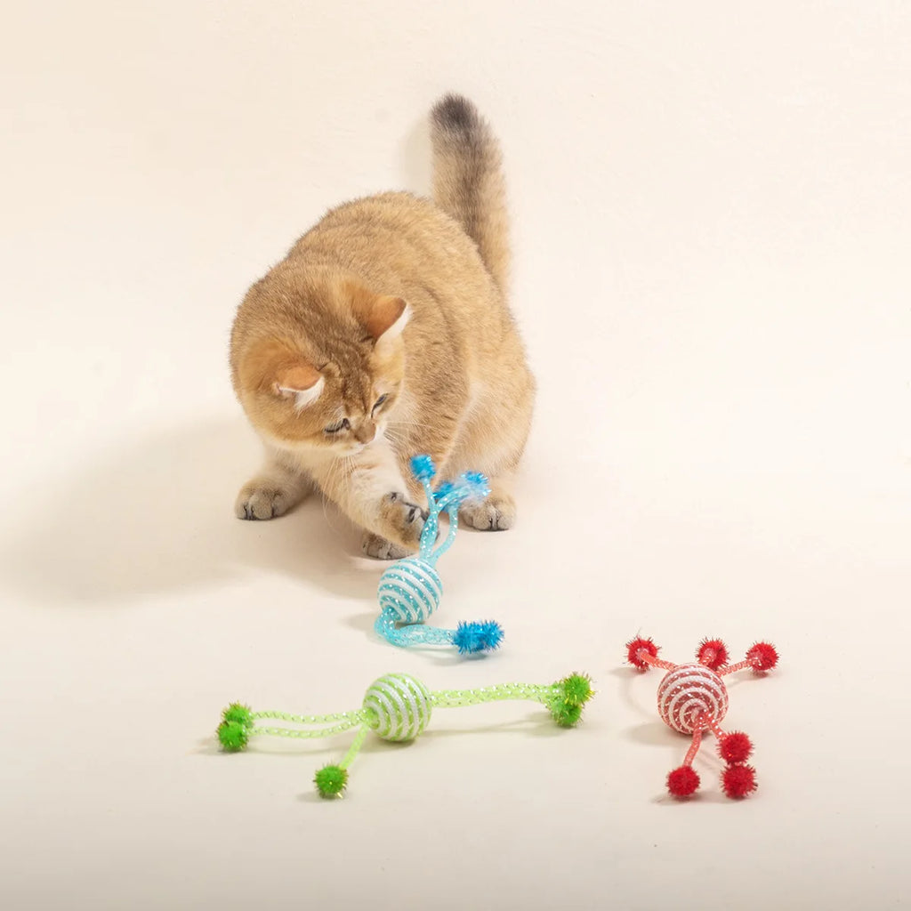 Cat Toy Self Hi Cats Sticks Cat Toys Interactive Ropes Ball Toys for Pet Dogs Teasing Bite-resistant Wool Ball Gatos Accesorios