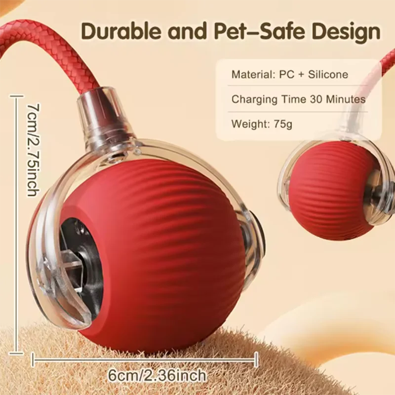 Hot pet dog toys are automatically teasing cat balls and self-exciting cat sticks and ticks and resistant to wear pet toys