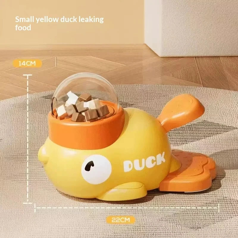 Duck Pet Feeder Automatic Feeder for Cats and Dogs Educational Toy Prevents Overeating Supports Multiple Families Training Toy