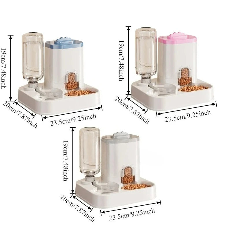 Large Capacity Pet Automatic Feeders and Water Dispensers, Suitable for Cats and Dogs