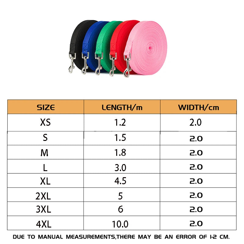 10M 20M 30MPet Leash Nylon Dog Training Leashes Walking Long Lanyard Traction Rope for Small Large Dogs Lead Item
