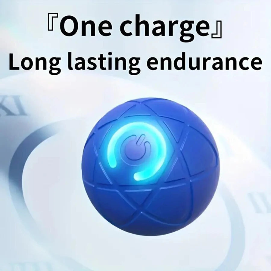 Automatic rolling ball dog and cat toys, interactive and durable dog chew ball toys, exercise elastic ball dog toys