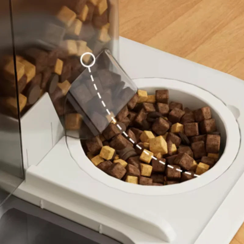 Automatic Feeder for Cats And Dogs with Water Fountain Large Food Storage Dispenser Pet Bowl Accessory for Puppies And Kittens