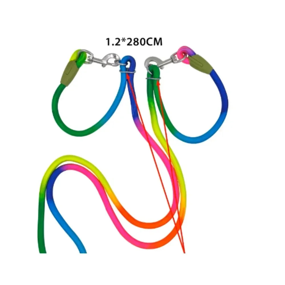 2025 Dog Leash -Double Heavy Duty Traction Rope for Strong Dogs - Enhance Safety and Contr with Comfortable Padded Handle Good
