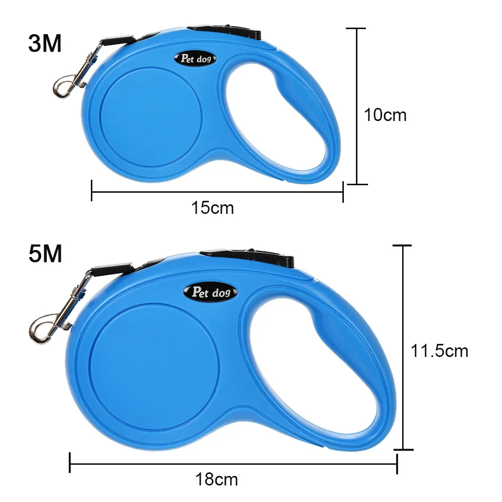 Retractable Dog Leash 3M 5M Strong Pet Lead Automatic Extendable Strap for Small Medium Dogs Accessories Walking Puppy Lead Rope
