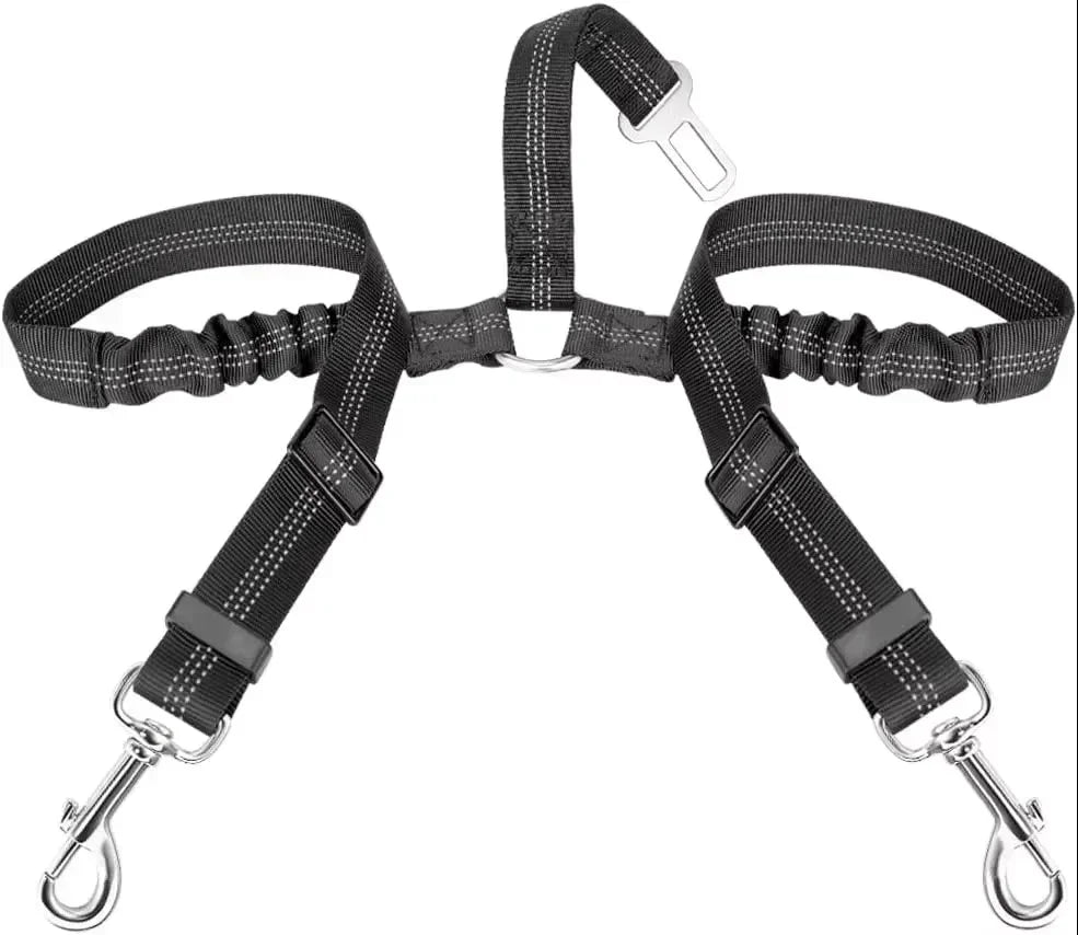 2025 Dog Leash -Double Heavy Duty Traction Rope for Strong Dogs - Enhance Safety and Contr with Comfortable Padded Handle Good