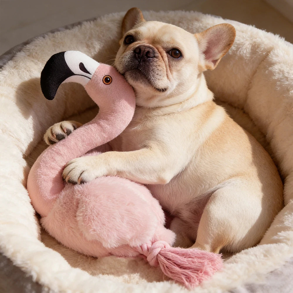 Cat & Dog Plush Toys: Interactive Calming Bite-Resistant Washable Vocal Chew Toys for All Breeds