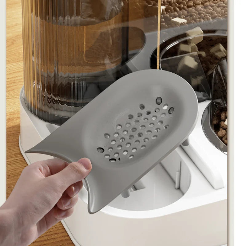 Automatic Feeder for Cats And Dogs with Water Fountain Large Food Storage Dispenser Pet Bowl Accessory for Puppies And Kittens
