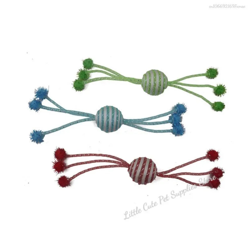 Cat Toy Self Hi Cats Sticks Cat Toys Interactive Ropes Ball Toys for Pet Dogs Teasing Bite-resistant Wool Ball Gatos Accesorios