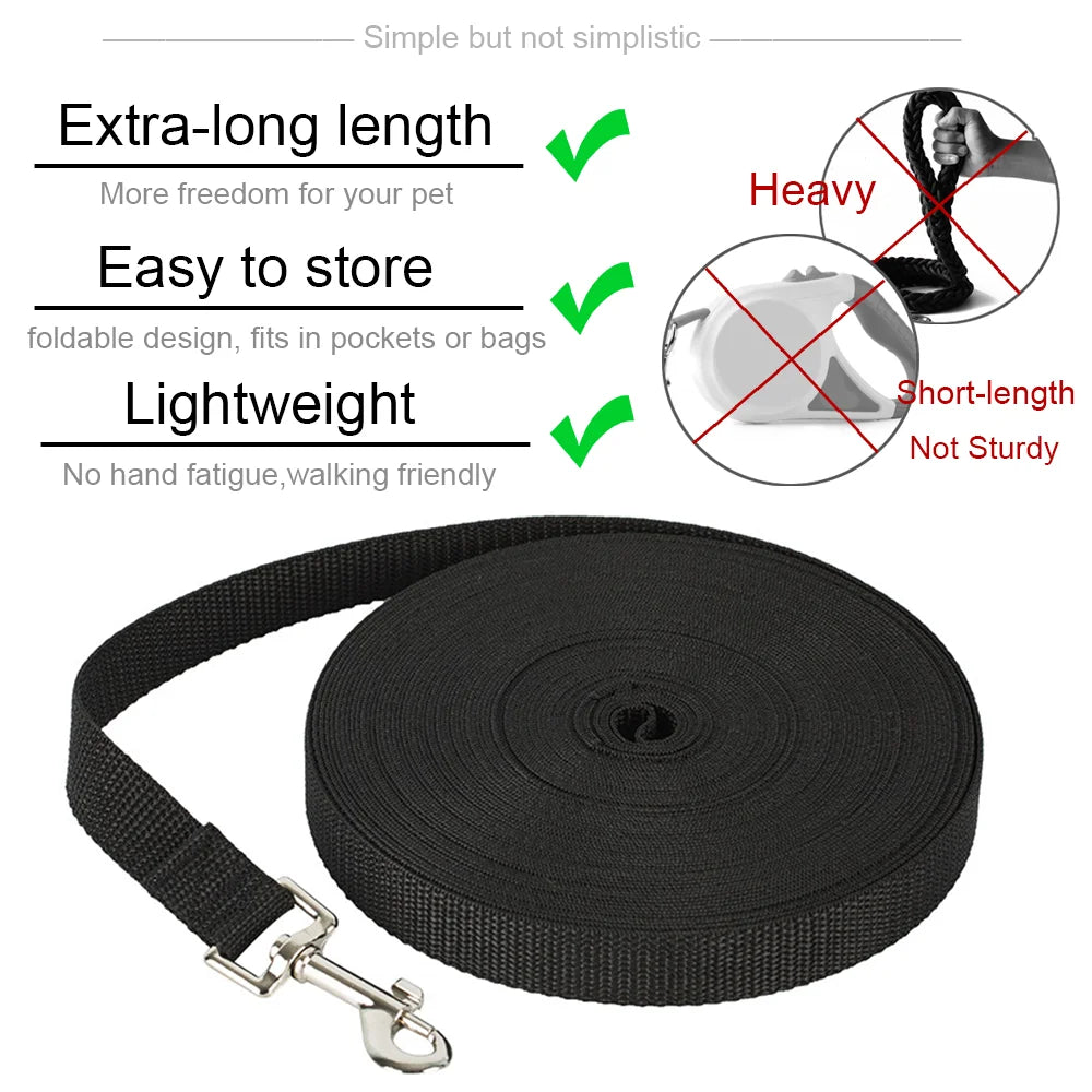 Long Dog Leash For Small Large Dogs Cats Strong Nylon Puppy Training Traction Rope Portable Pet Lead Golden Retriever Supplies