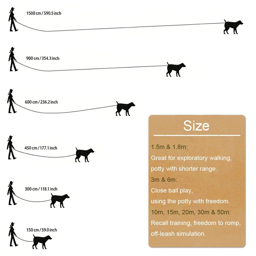 Long Dog Leash For Small Large Dogs Cats Strong Nylon Puppy Training Traction Rope Portable Pet Lead Golden Retriever Supplies