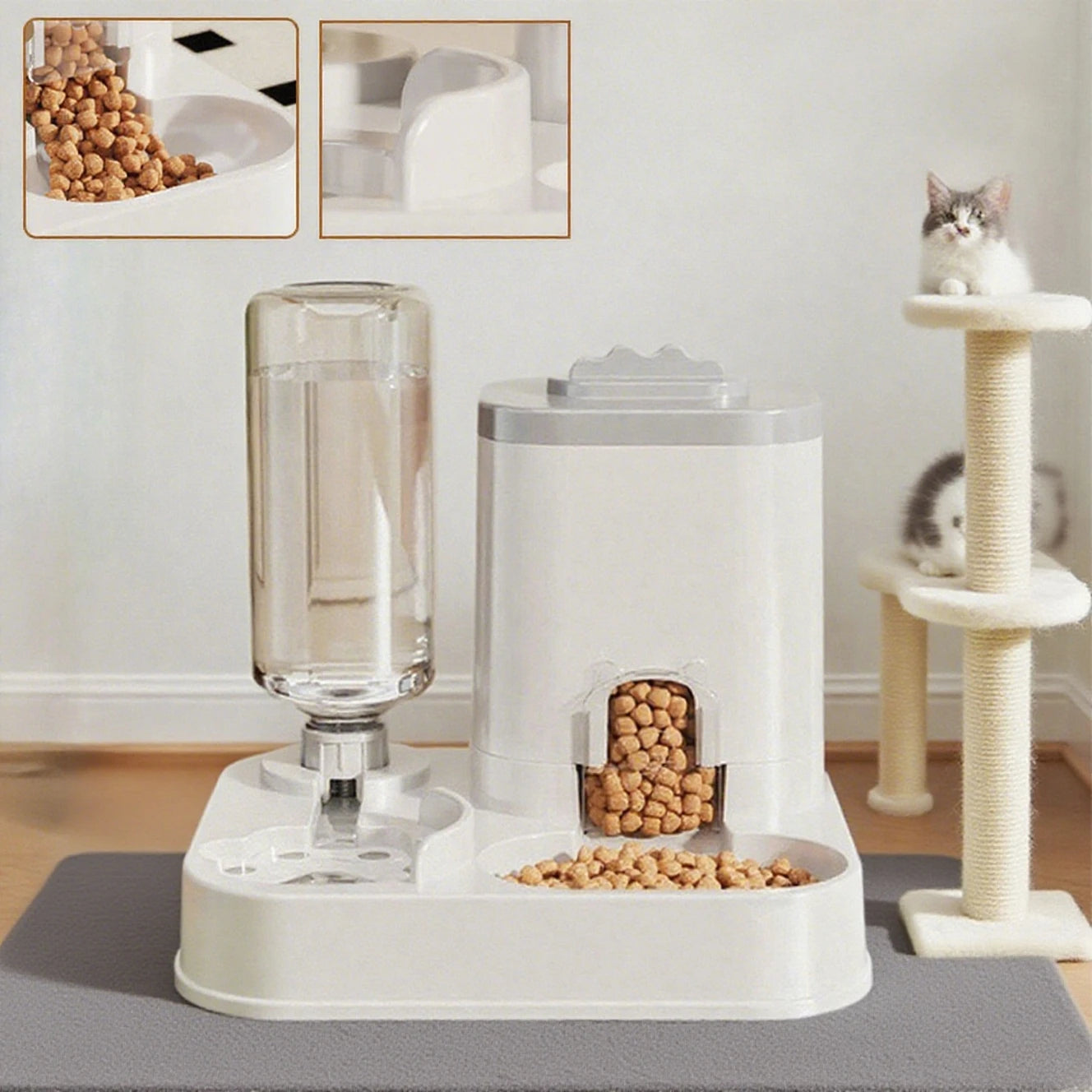 Large Capacity Pet Automatic Feeders and Water Dispensers, Suitable for Cats and Dogs