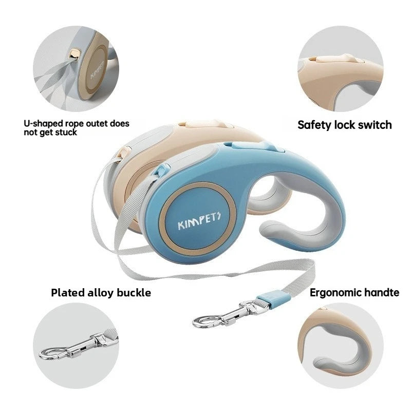 Simple Pet Leash Automatic Retractable Durable Travel Pet Supplies Lead Puppy Outdoor Walking Hiking Traction Rope Accessories