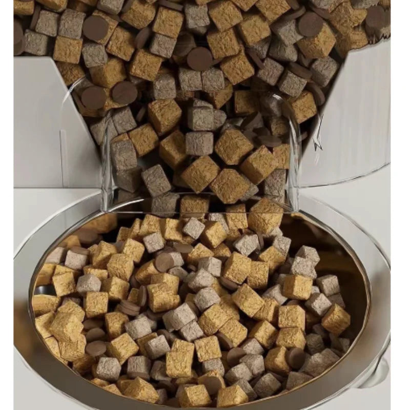 Automatic Feeder for Cats And Dogs with Water Fountain Large Food Storage Dispenser Pet Bowl Accessory for Puppies And Kittens