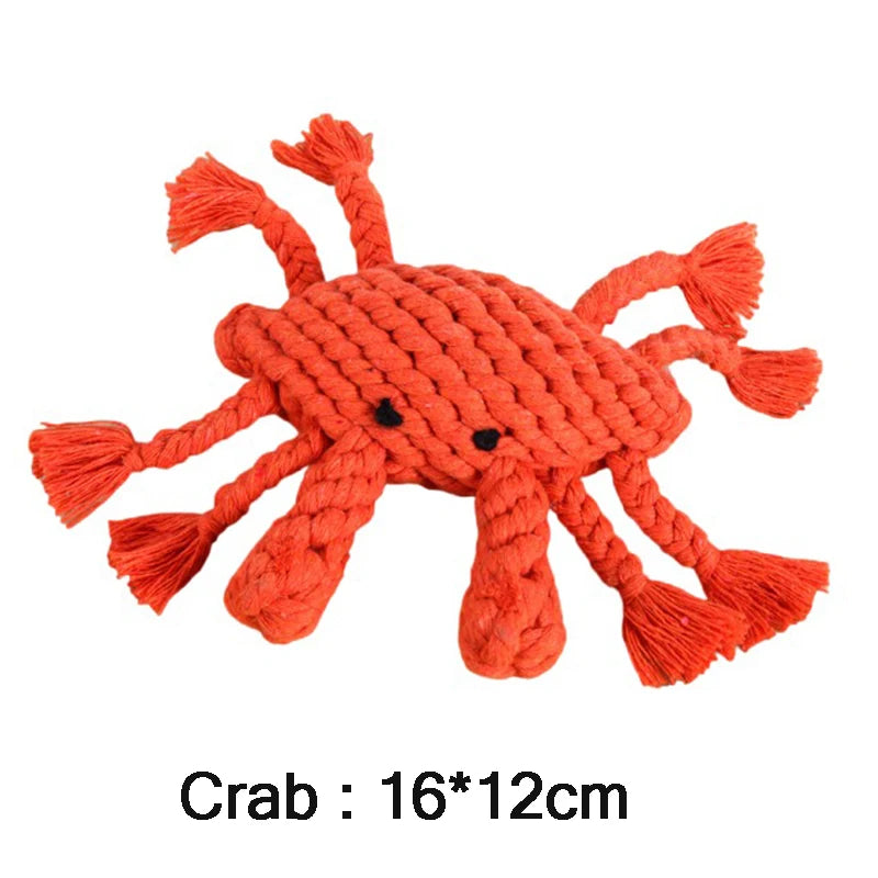 Dog Rope Toy Cartoon Animal Dog Chew Toys for Small Large Dogs Cats Molar Cleaning Teeth Toy Bite Resistance Puppy Pet Supplies