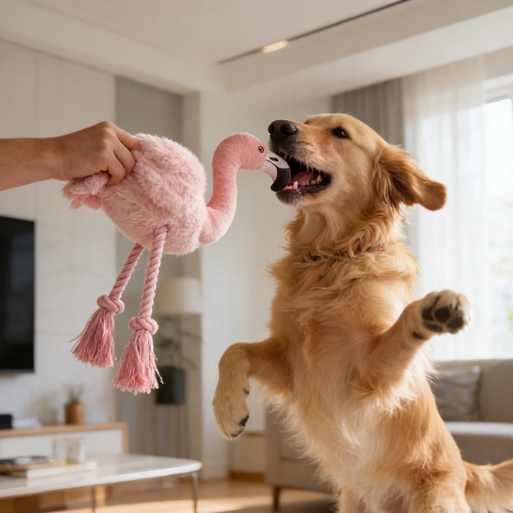 Cat & Dog Plush Toys: Interactive Calming Bite-Resistant Washable Vocal Chew Toys for All Breeds