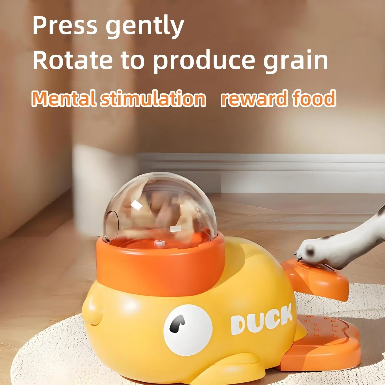 Duck Pet Feeder Automatic Feeder for Cats and Dogs Educational Toy Prevents Overeating Supports Multiple Families Training Toy