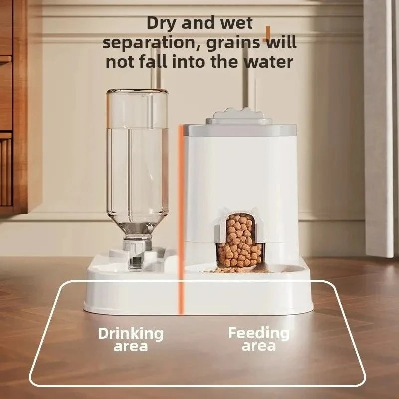Large Capacity Pet Automatic Feeders and Water Dispensers, Suitable for Cats and Dogs
