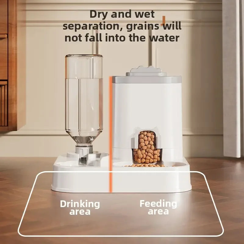 Large Capacity Pet Automatic Feeders and Water Dispensers, Suitable for Cats and Dogs